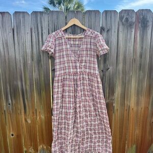 Christy Dawn Plaid Dress in Purple and Pink
